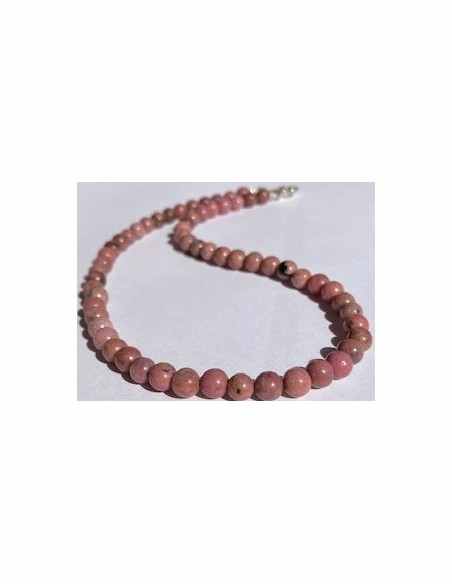 Collier rhodonite 6mm