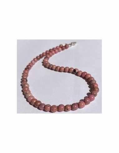 Collier rhodonite 6mm
