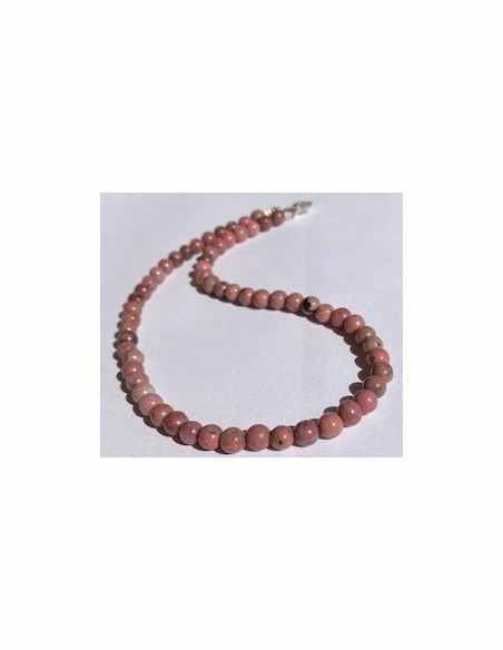 Collier rhodonite 6mm