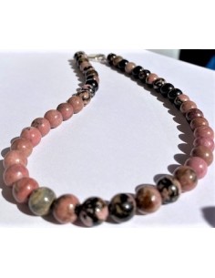Collier rhodonite 8mm 2