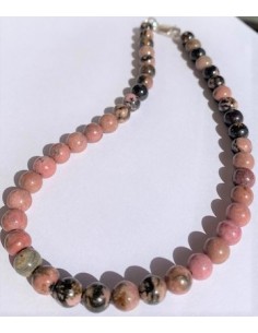Collier rhodonite 8mm