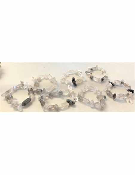 Quartz bipoint fantome bracelet