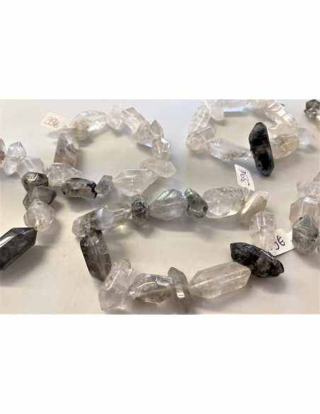 Quartz bipoint fantome bracelet