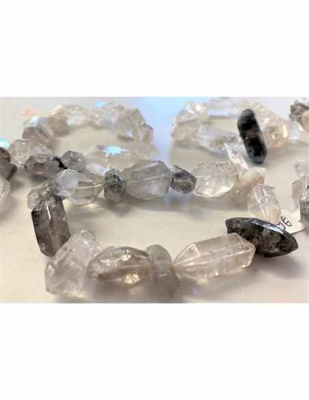 Quartz bipoint fantome bracelet