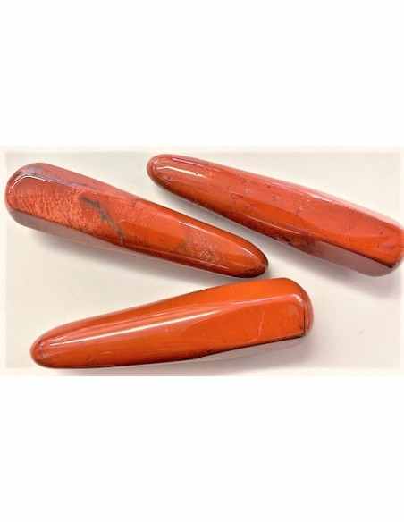 Baton massage jaspe rouge