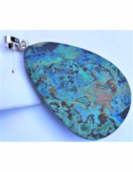 Pendentif Azurite malachite