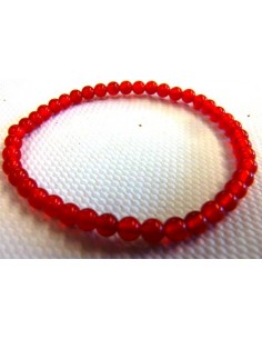 Cornaline bracelet boules 4mm 2