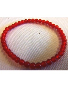 Cornaline bracelet boules 4mm