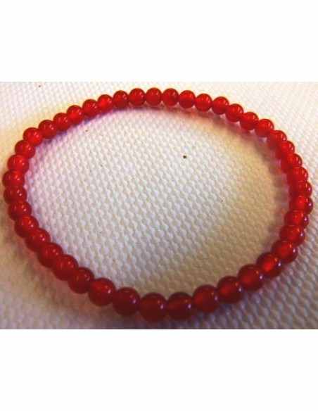 Cornaline bracelet boules 4mm Cornaline bracelet boules 4mm