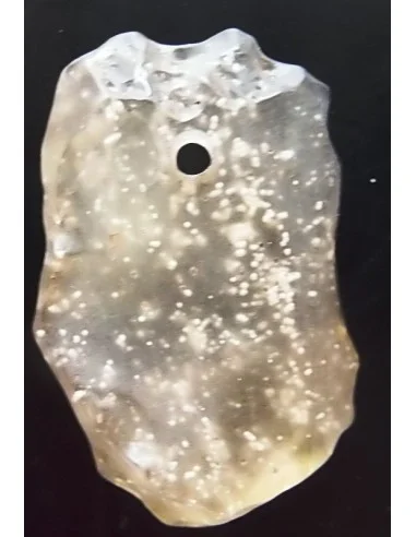 Tectite jaune en pendentif