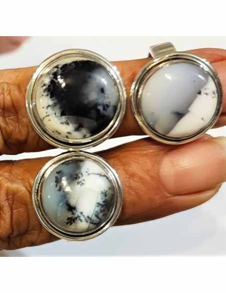 Merlinite bague ronde