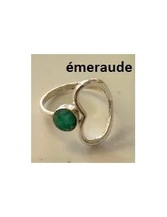 Bague pierre cœur argent 2