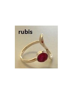 Bague rubis coeur argent 2
