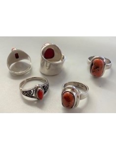 Bague Corail monte en argent 2