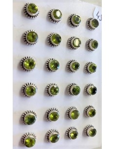Boucles Péridot argent