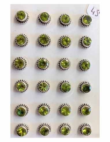 Boucles Péridot argent