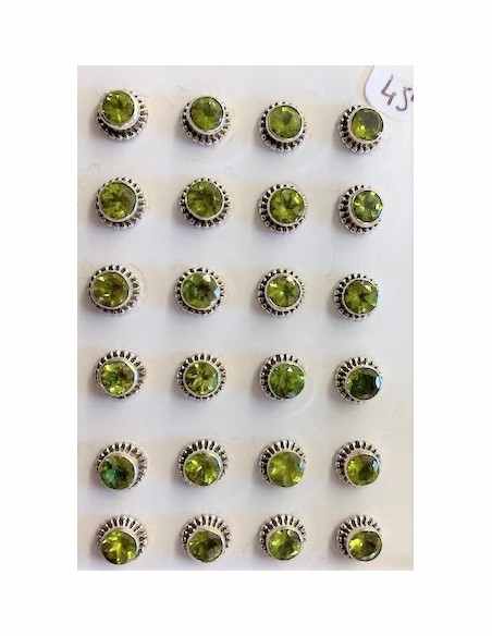 Boucles Péridot argent
