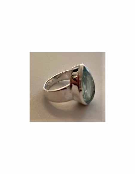 Bague aigue marine gemme