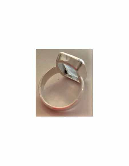 Bague aigue marine carre gemme