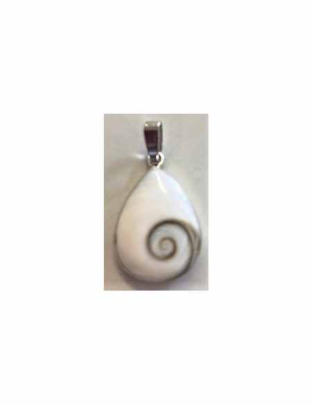 Pendentif Oeil de sainte Lucie monte en argent