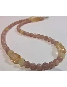 Opale jaune, pierre du soleil, citrine collier de la joie 2