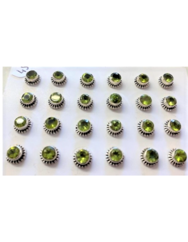 Boucles Péridot argent