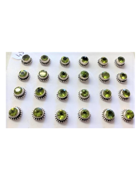 Boucles Péridot argent