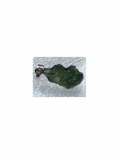 Pendentif moldavite montee en argent