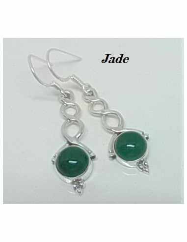Boucles d'oreilles pierres montees en argent