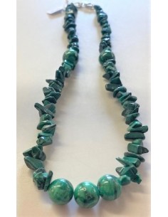 Collier Malachite 10mm et baroque 2