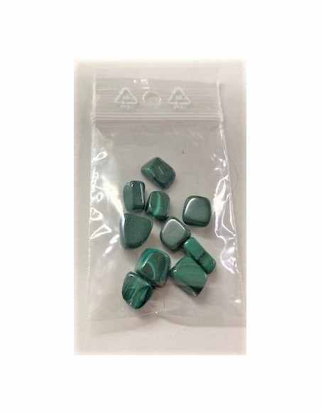 Sachet 10 petites Malachite polis