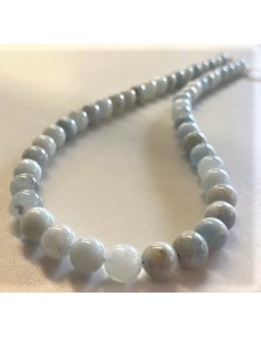 Collier Aigue marine 10mm