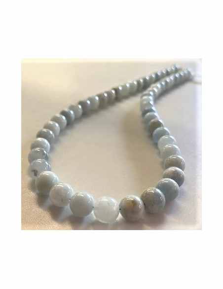 Collier Aigue marine 10mm