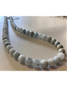 Collier Aigue marine 10mm 2