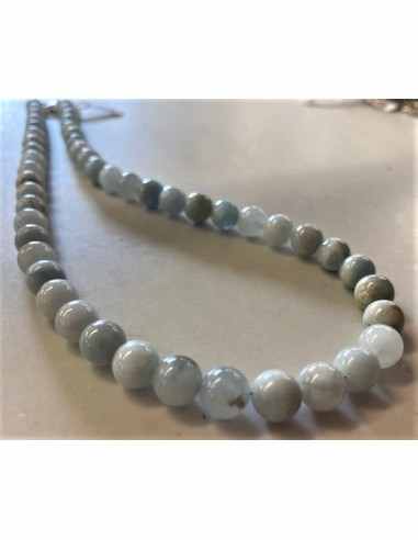 Collier Aigue marine 10mm