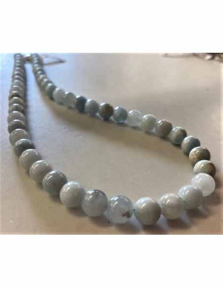 Collier Aigue marine 10mm