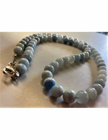 Aigue marine Collier longueur 56cm