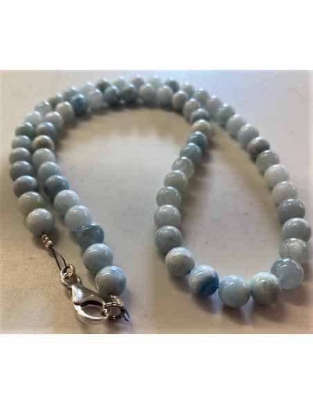 Aigue marine Collier longueur 56cm