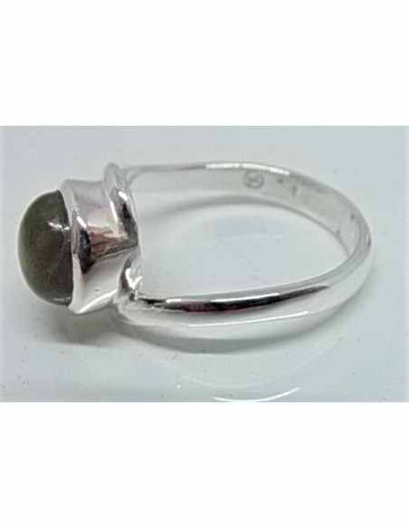 Bague labradorite ronde montée en argent
