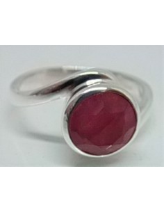 Bague rubis lune pleine argent