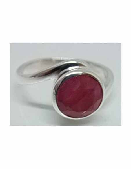 Bague rubis lune pleine argent
