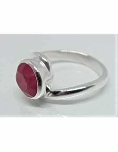 Bague rubis lune pleine argent