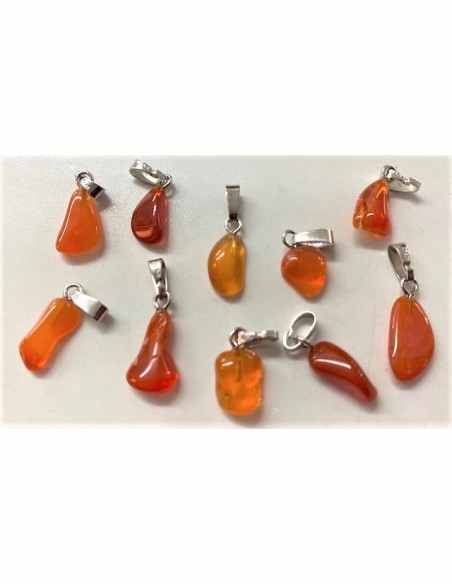 Pendentif Opale de feu rouge