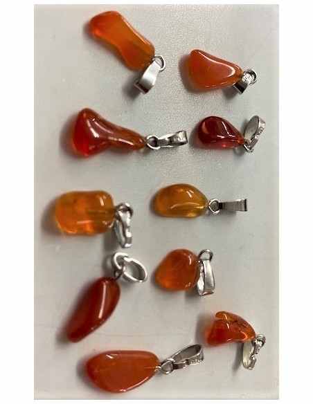 Pendentif Opale de feu rouge