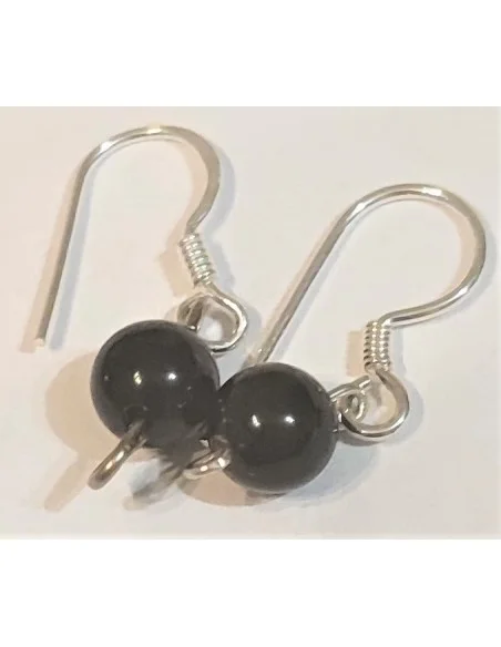 Obsidienne Oeil Celeste Boucles doreilles 6mm