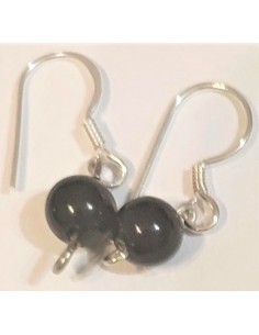 Boucles Obsidienne Oeil Celeste 6mm 2