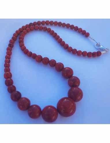 Collier Corail rouge en chutes