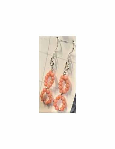 Boucles pierres 8 montees en argent