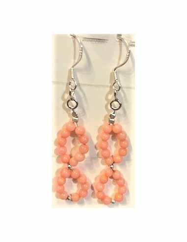 Boucles pierres 8 montees en argent