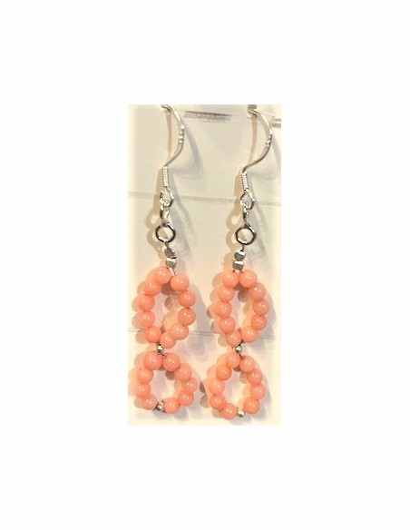 Boucles pierres 8 montees en argent